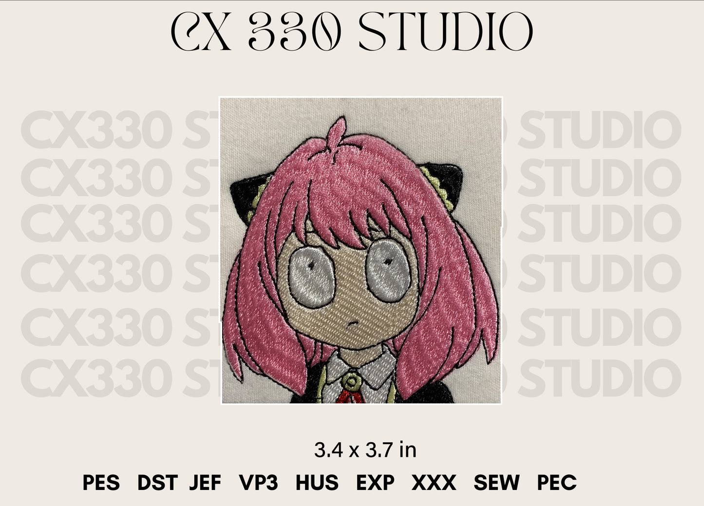 Machine Embroidery Design File for Anya Forger