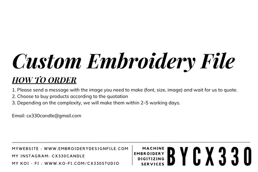 1$ Custom Embroidery File / Custom logo embroidery price from 1$