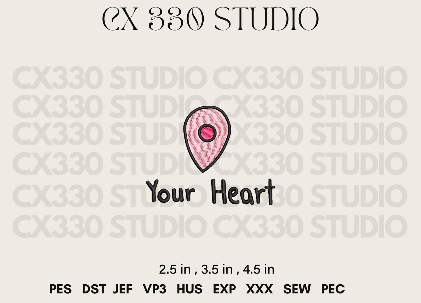 Your heart embroidery design file