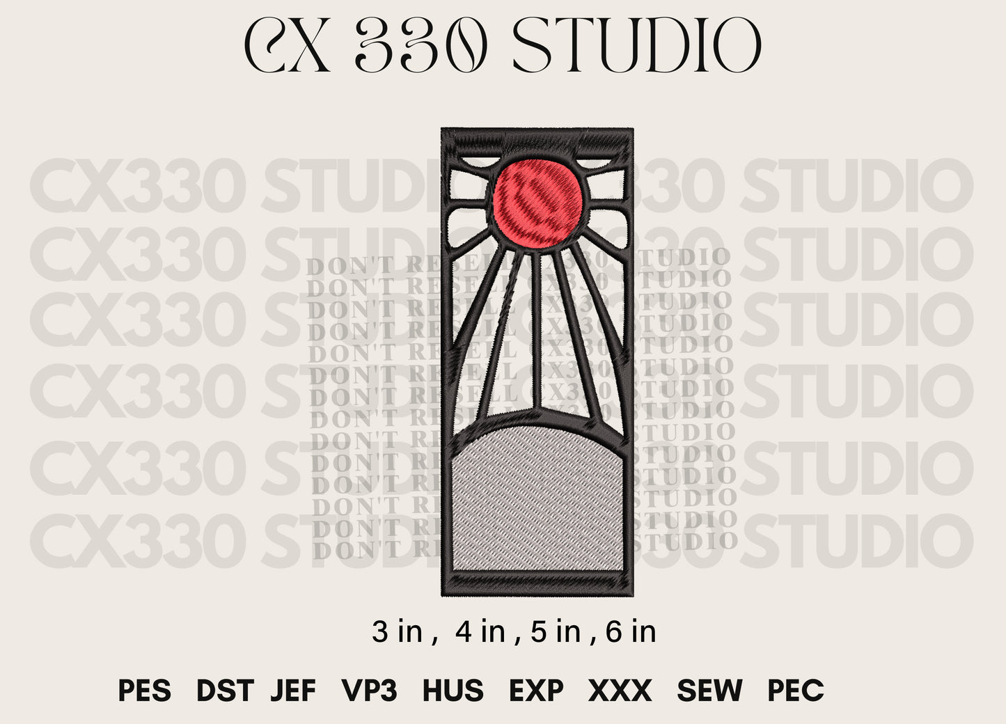 Hanafuda earrings embroidery design file