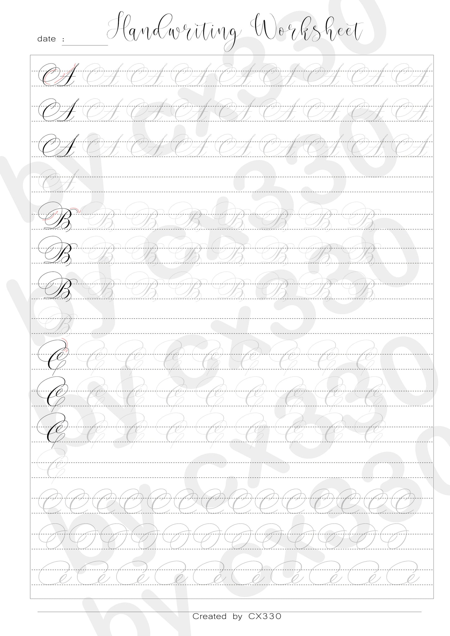 Flourish alphabet