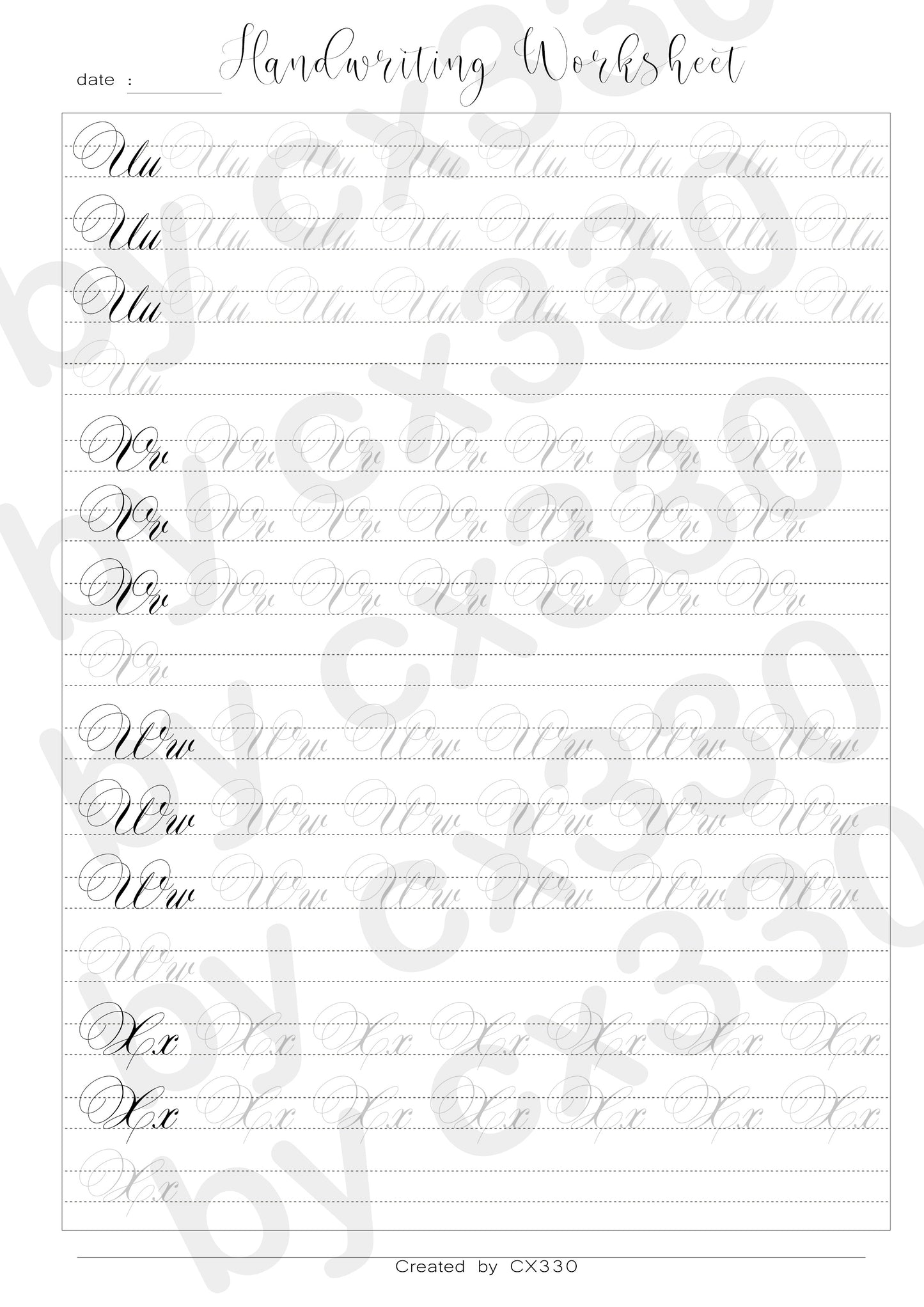 Flourish alphabet