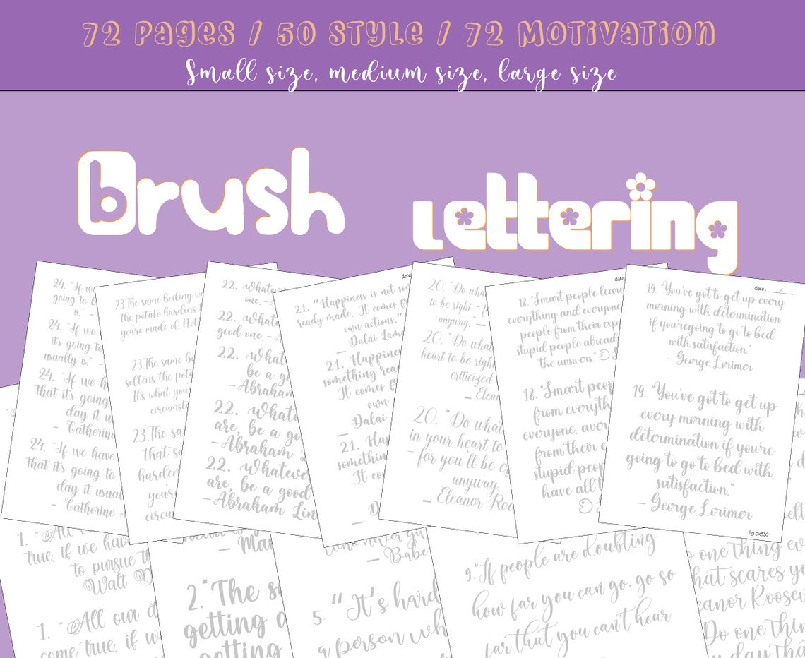 z 365 page Handlettering Practice Sheets - SALE OFF 95% - 1.2$